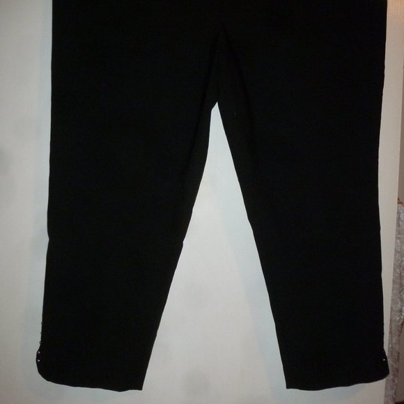Black Stretchy  Straight Pull-On Elastic waistline Sz XL - Picture 7 of 9